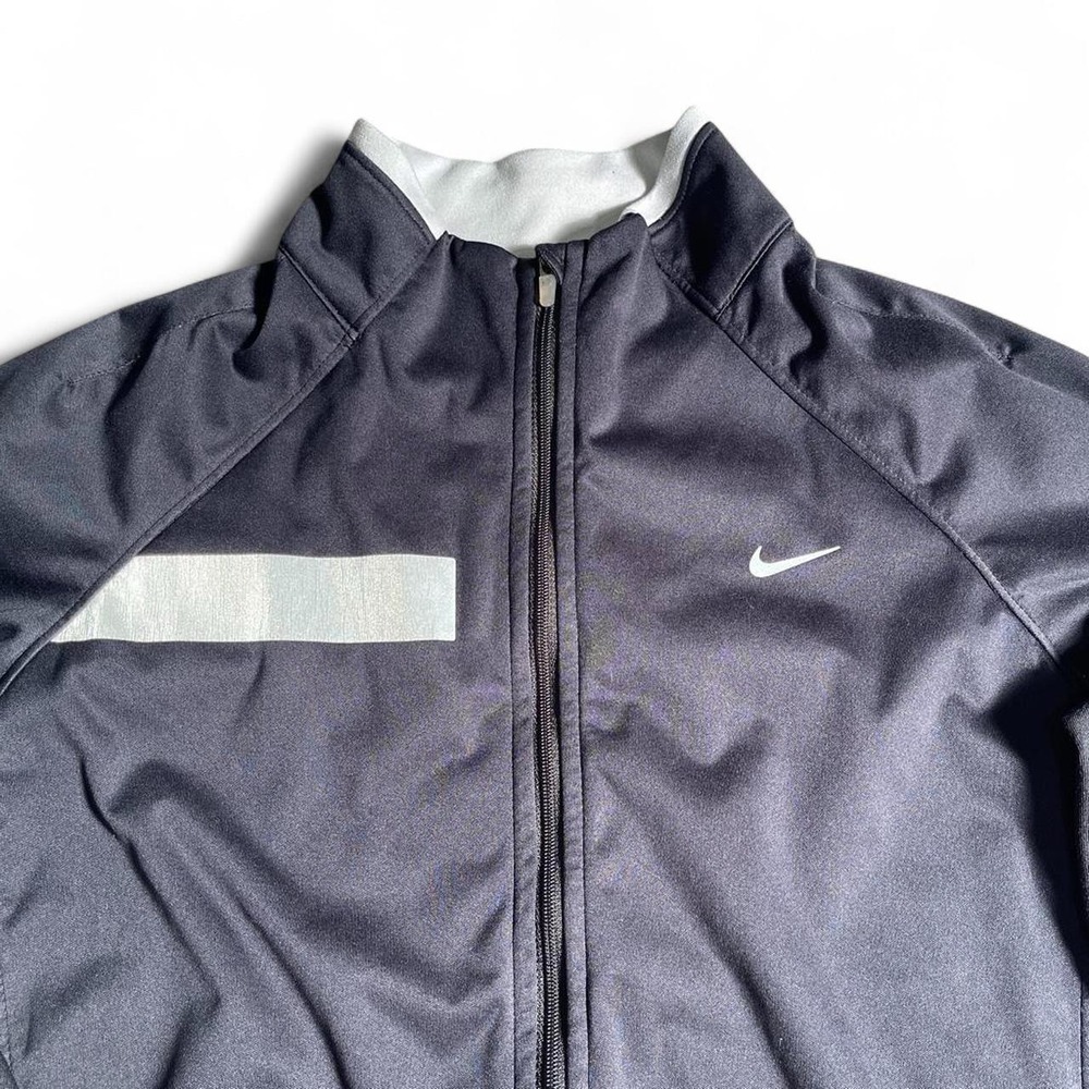 Nike Element Dri-FIT Running Jacket Womens Medium Black Full Zip Reflective Mock - Picture 2 of 3